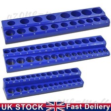 3PCS Magnetic Socket Organizer Storage Holder Tray 1/4" 3/8" & 1/2" Drive Metric