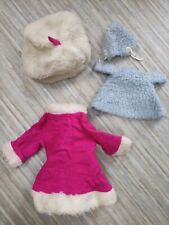 Handmade sewn dolls clothes coats and hats pink blue bundle