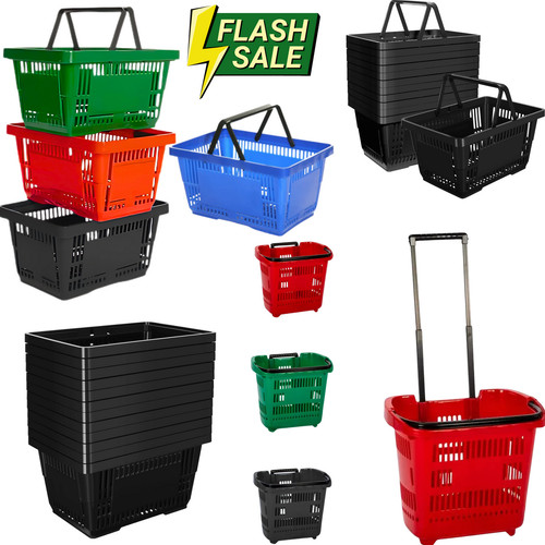Plastic shopping basket with - basket,