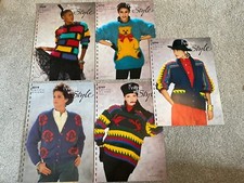 Vintage 1980s Knitting Patterns Women’s Jumpers And Cardigans. 6 Patterns