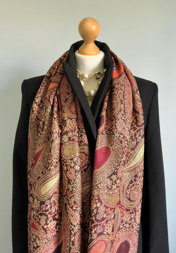 Red scarf cashmere pashmina - red, scarf,