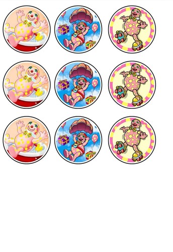 Blobby cupcake toppers - blobby,