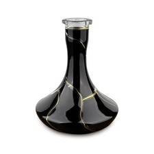 Lomint Black Glass Hookah Vase