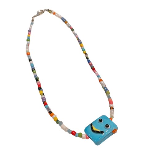 Colorful beaded necklace - beaded,