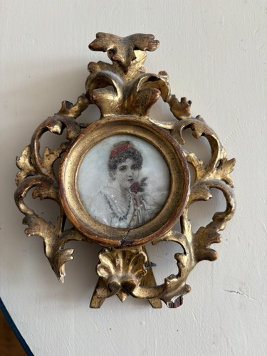Antique miniature portrait - miniature, of