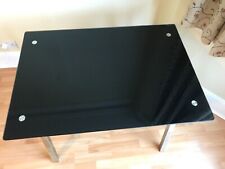 Black glass Office Desk - Retail Price £199 From John Lewis. Perfect Condition.
