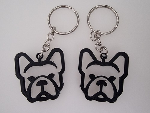 French bulldog keyring bag - bulldog,