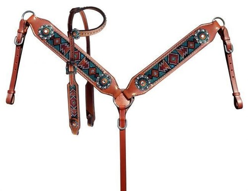Leather western tack - set, with