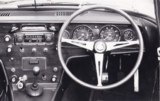 LOTUS ELAN 1965 SERIES III, STEERING WHEEL & FACIA PHOTOGRAPH.