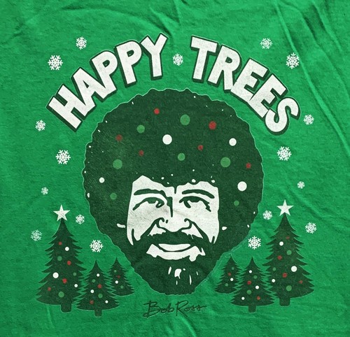 Shirt lrg bob ross happy - t-shirt,