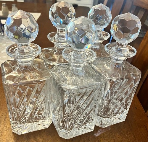 Set clear cut glass - clear,