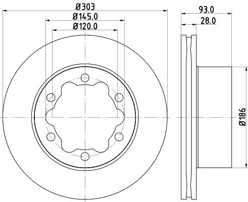 Hella brake disc set - hella,