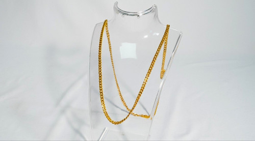 9ct yellow gold curb - gold, chain
