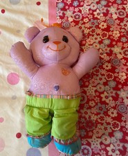 Doodle Bear 2004 Draw On Plush Washable  Green Shorts 16” Glow in the Dark