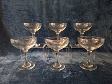6x Vintage Mid Century Champagne Glasses