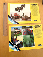 LEYLAND BUS / COACH  SALES / SPEC SHEETS ( 2 ) - OLYMPIAN COACH + OLYMPIAN BUS