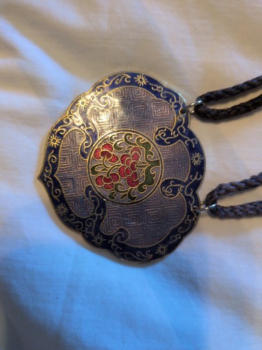 Cloisonne brass pendant - cloisonne,
