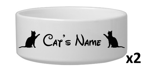 Two personalised cat - personalised,