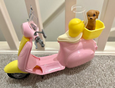 Barbie Bike Moped Scooter and Pet Dog, Used