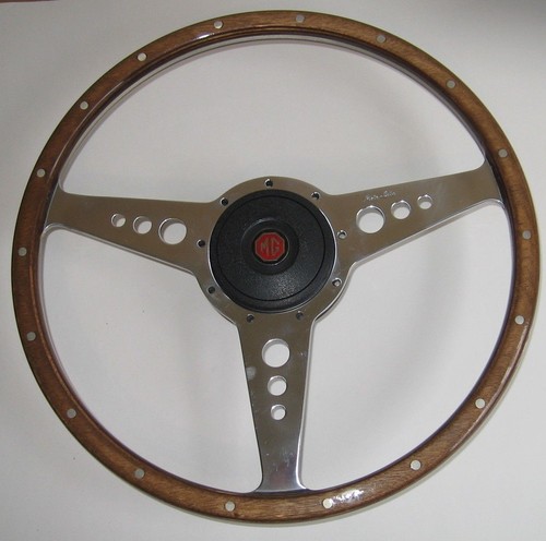 New wood steering wheel - new,