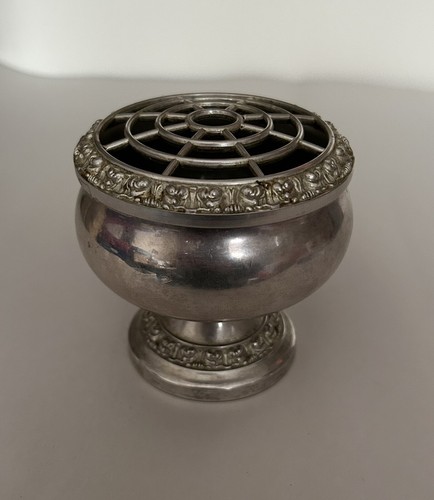 Silver plate vintage rose - plate,