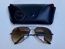 Vintage Ray Ban Diamond Hard Aviator Sunglasses Original Case Black RB3026 Large