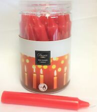 Red Mini Dinner Taper Candles Tub Of 22 Christmas Candle 10cm 1.4H Burn Time