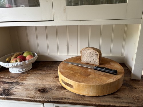 Large round wooden chefs