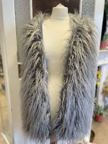 Gray shaggy gillet new - gray,