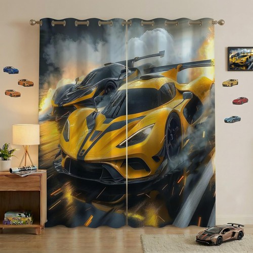 Race car blackout curtains - blackout,
