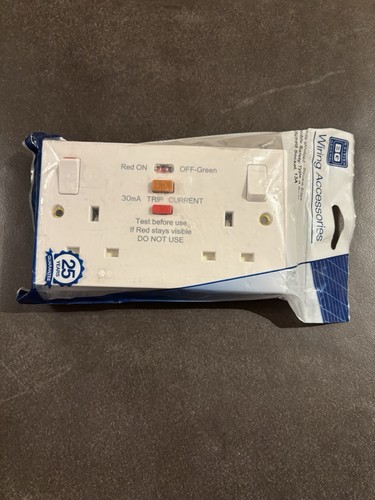 Rcd socket twin double - bg,