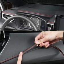 Universal Black&Red 2M Car Dashboard Door Strip Decor Molding Trim Accessories