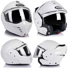 Airoh Mathisse Flip Up Modular Motorcycle Crash Helmet White Gloss