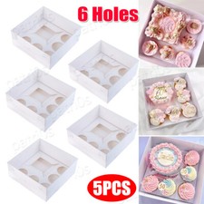 10PCS Clear Lid Bento Cake Cupcake Boxes Windowed Cupcakes Boxes Wedding Party