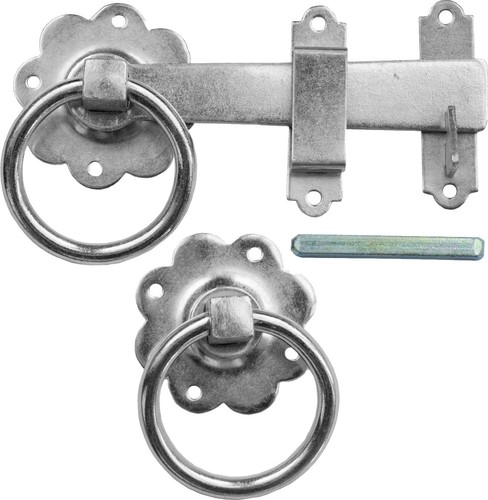 Silver ring gate latch - latch, door