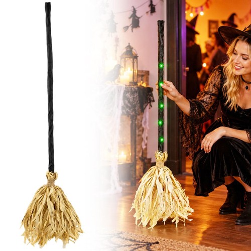 Animated witch broom - broom, halloween