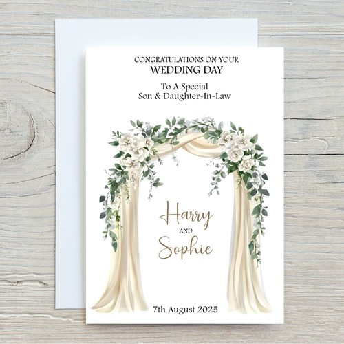 Personalised wedding day cards - wedding,
