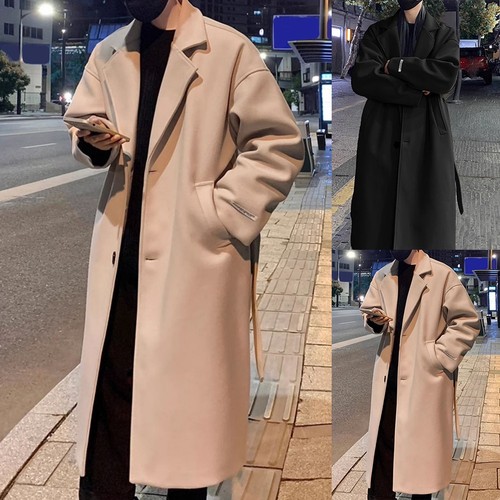 Beige mens long - beige, trench