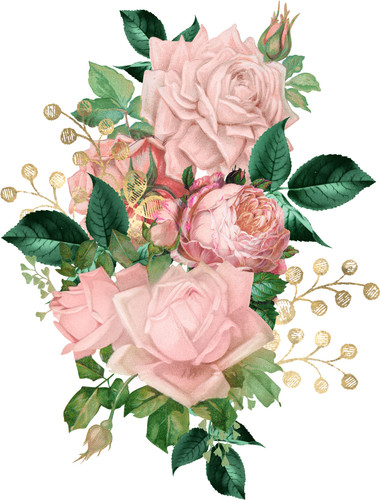 48x floral pink tile stickers - floral,
