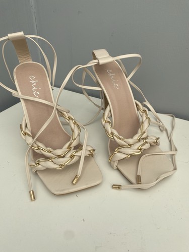 Chic ladies cream gold ankle - chic,
