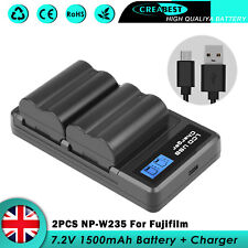 2× NP-W235 Battery + Charger For Fujifilm X-T5 X-T4 GFX 100S X-H2S 50S II VG-XT4