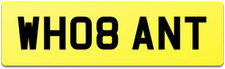 WH08 ANT VIP CAR REG NUMBER