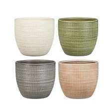 Textured ceramic planter - textured,