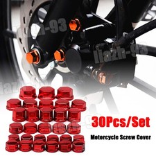 Red Motorcycle Parts Screw Nut