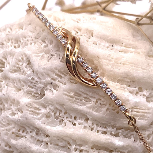 18k gold diamond bracelet - 18k,