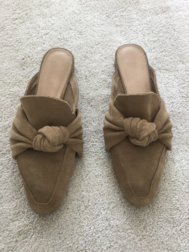 Zara beige suede mules - size, 6