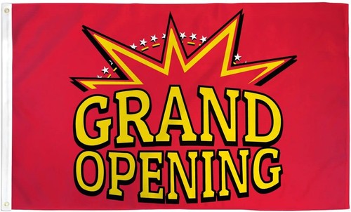 Flag grand opening red - -,