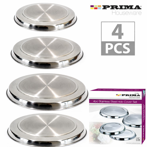4pc stainless steel hob - steel,