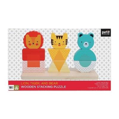 Lion tiger and bear wooden - lion,, tiger,