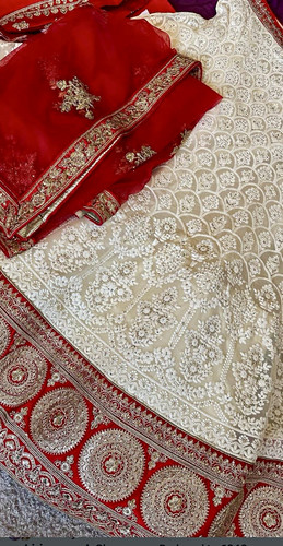 Women red embroidered - red,